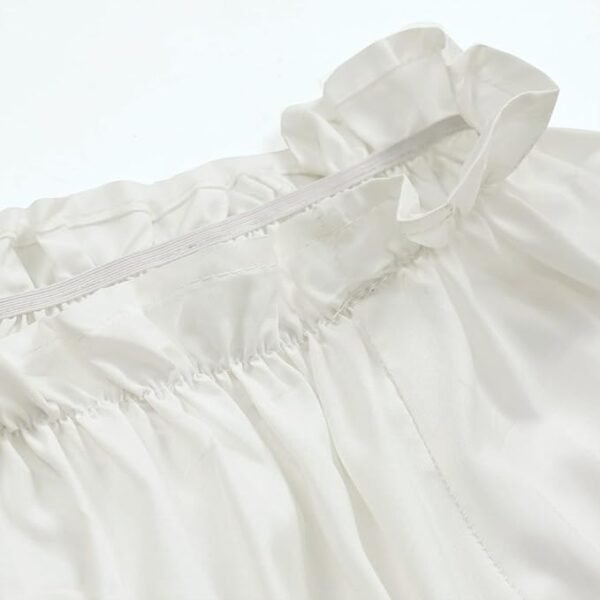 Womens Renaissance Peasant Blouse Off Shoulder Trumpet Sleeve Tops - Image 3